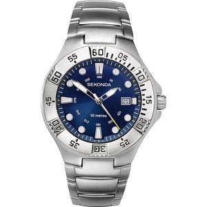 Sekonda Men's Analogue Blue Dial Bracelet Watch