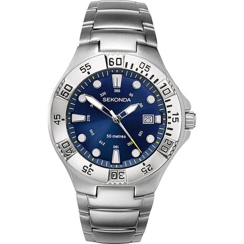 Sekonda Men's Analogue Blue Dial Bracelet Watch