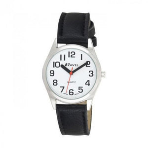 Ravel Gents Classic Strap Watch Black / Silver