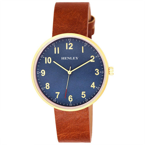 Henley Mens Leather Strap Watch