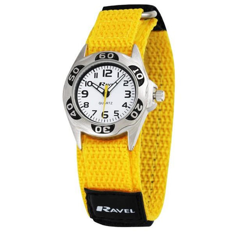 Ravel Children's Velcro Nylon Watch Yellow