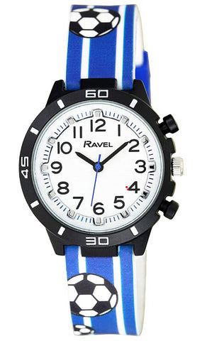 Ravel Children's Silicone Football Watch - Blue