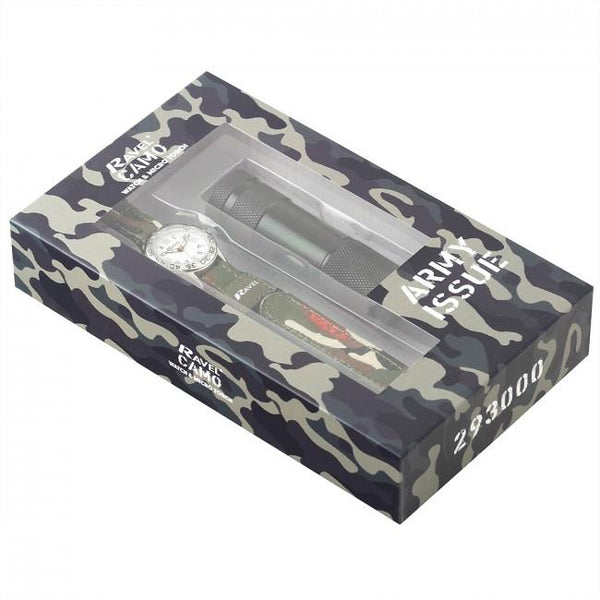 Ravel Velcro Watch with Camo Print Torch Set - 27mm.