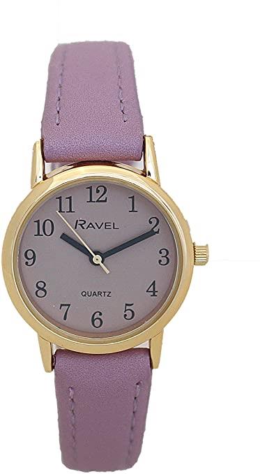 Ravel Ladies Classic Strap Watch Purple
