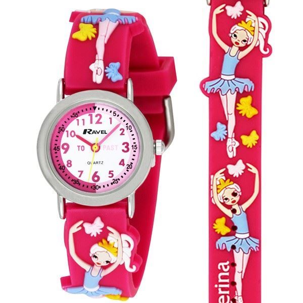 Ravel 3D Ballerina Time Teacher Children's Analogue Multi colour Strap Watch