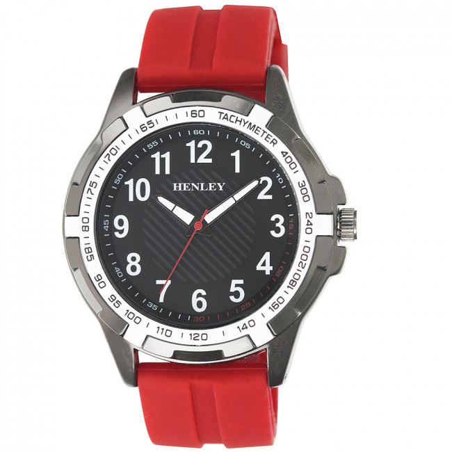 Henley Men's White Trim Sports Watch