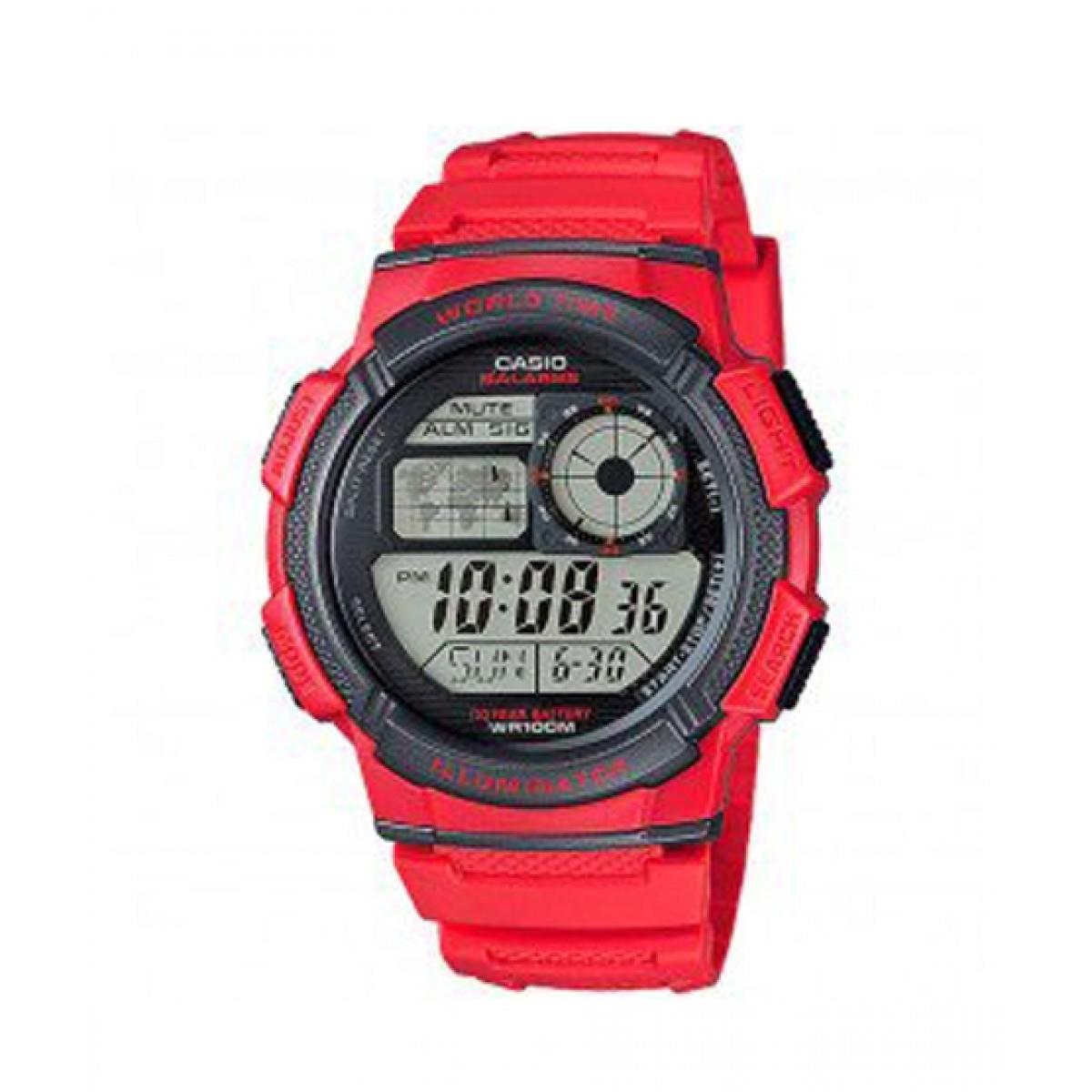 Casio Men's Digital Sports Red Resin/Rubber Strap Watch