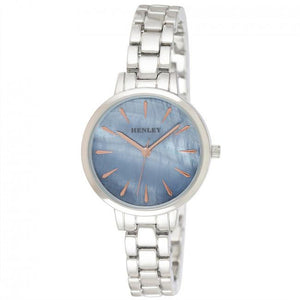 Henley Ladies Mother of Pearl Bracelet Watch-Blue