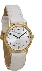 Ravel Ladies Classic Strap Watch White