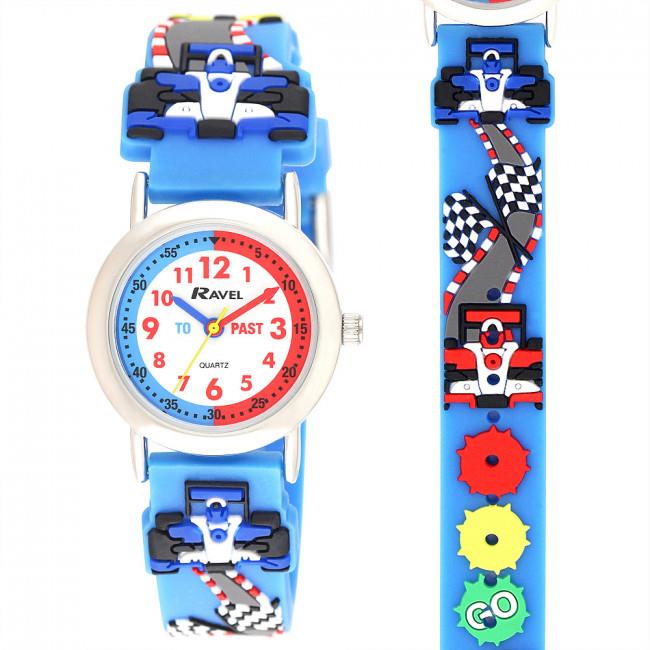 Kids Cartoon Time Teacher Watch Multicolour Rally Racing Car