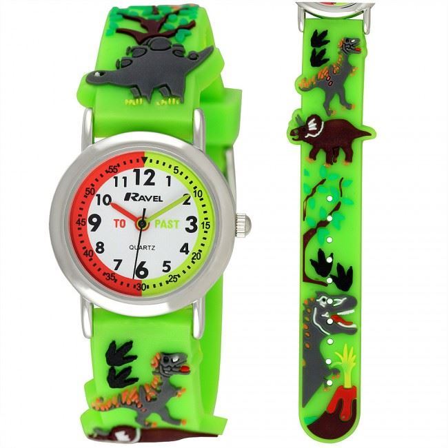 Ravel 3D Dinosaur Time Teacher Children's Analogue Multi Colour Strap Watch