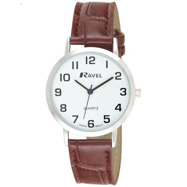 Ravel Gents Classic Strap Watch Brown / Silver