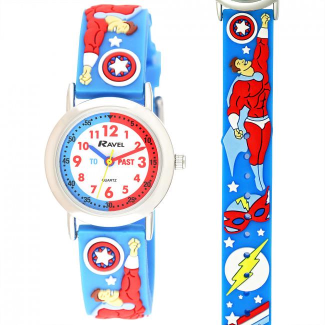 Kids Cartoon Time Teacher Watch Multi Colour Superheroes
