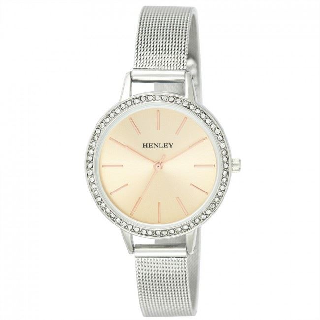 Henley Women's Diamante Mesh Bracelet Watch