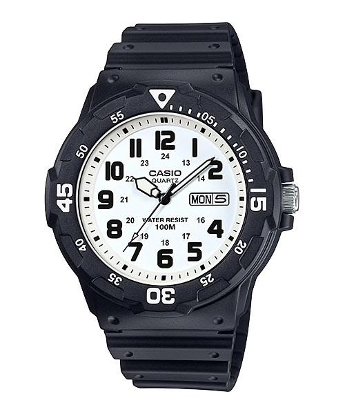 Casio Watch White Face Black Numbers