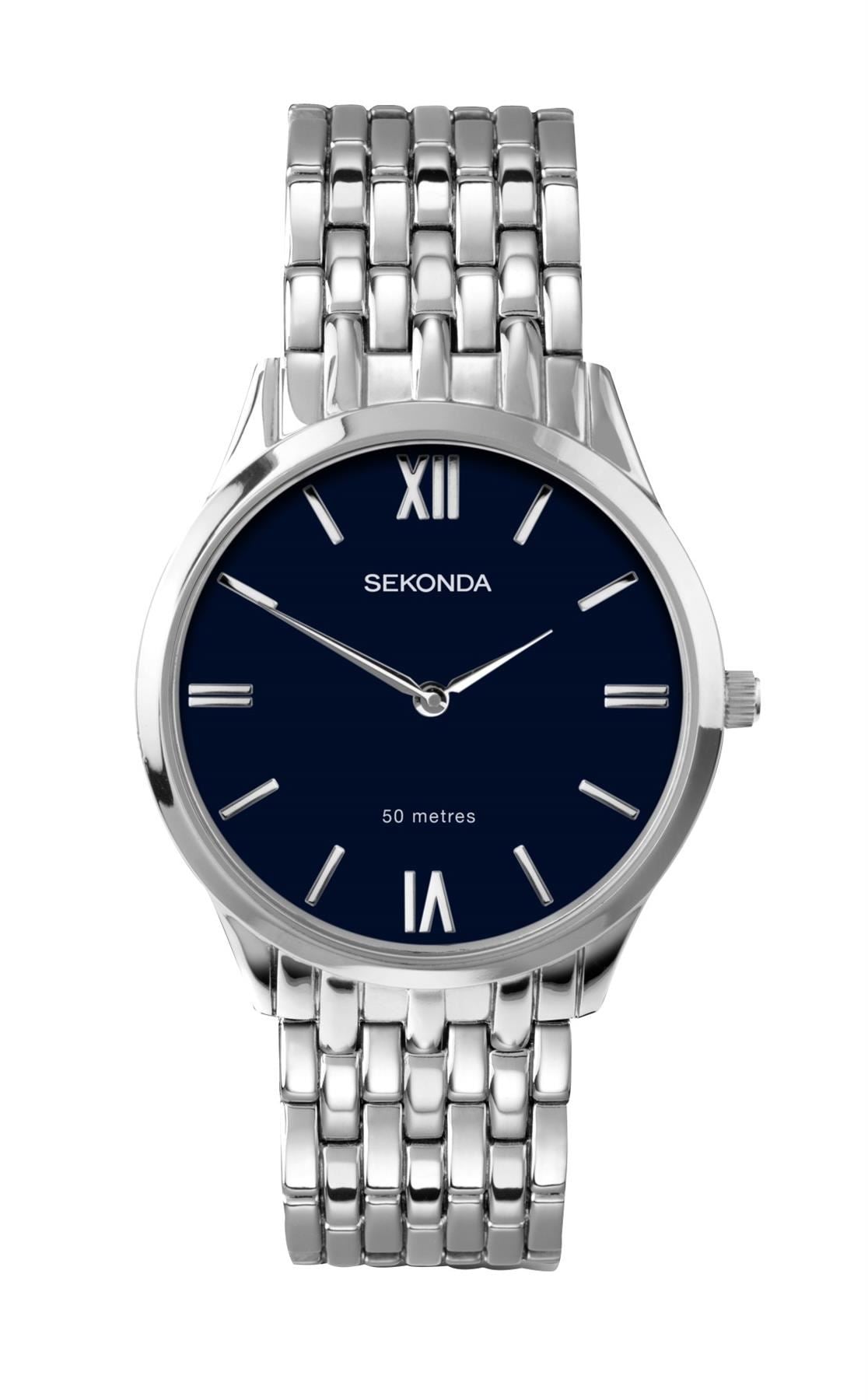 Sekonda Men's Fashion Blue Dial Bracelet Watch