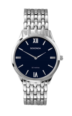 Sekonda Men's Fashion Blue Dial Bracelet Watch