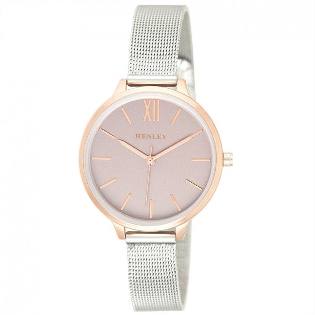 Henley Women's Two-Tone Mesh Bracelet Watch