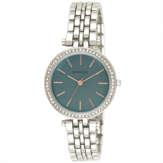 Henley Women's Fashion Dress Rose Highlighted Diamante Watch