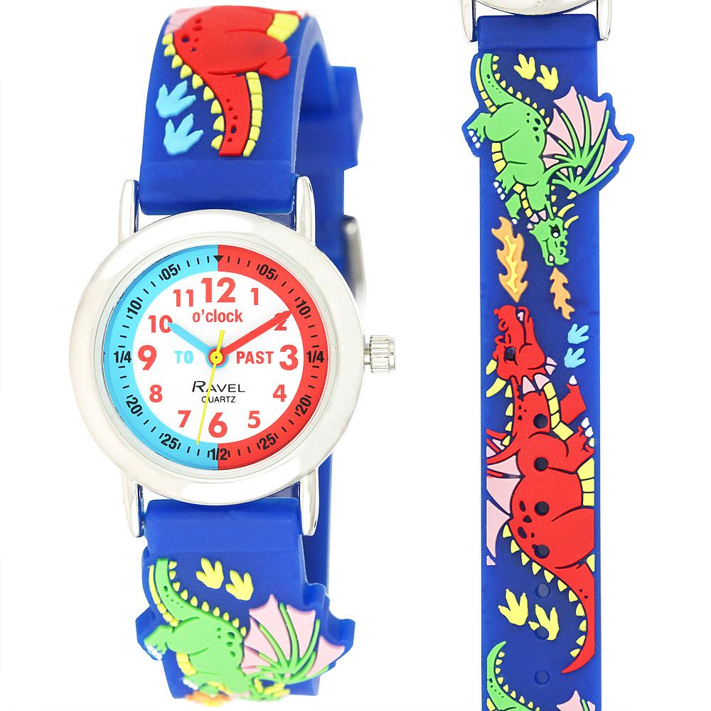 Kids Cartoon Time Teacher Watch Multi Color Dragon