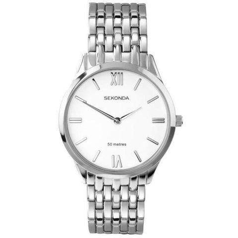 Sekonda Men's Fashion White Dial Bracelet Watch