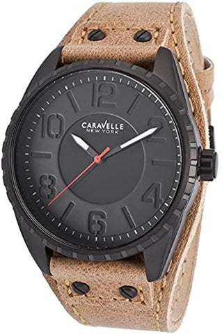 Men's Caravelle New York Titanium Cuff Watch