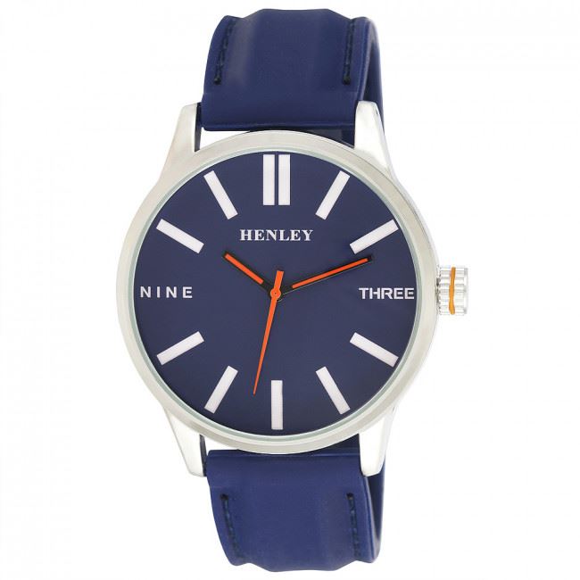 Henley Men's Bold Summer Silicone Strap Watch