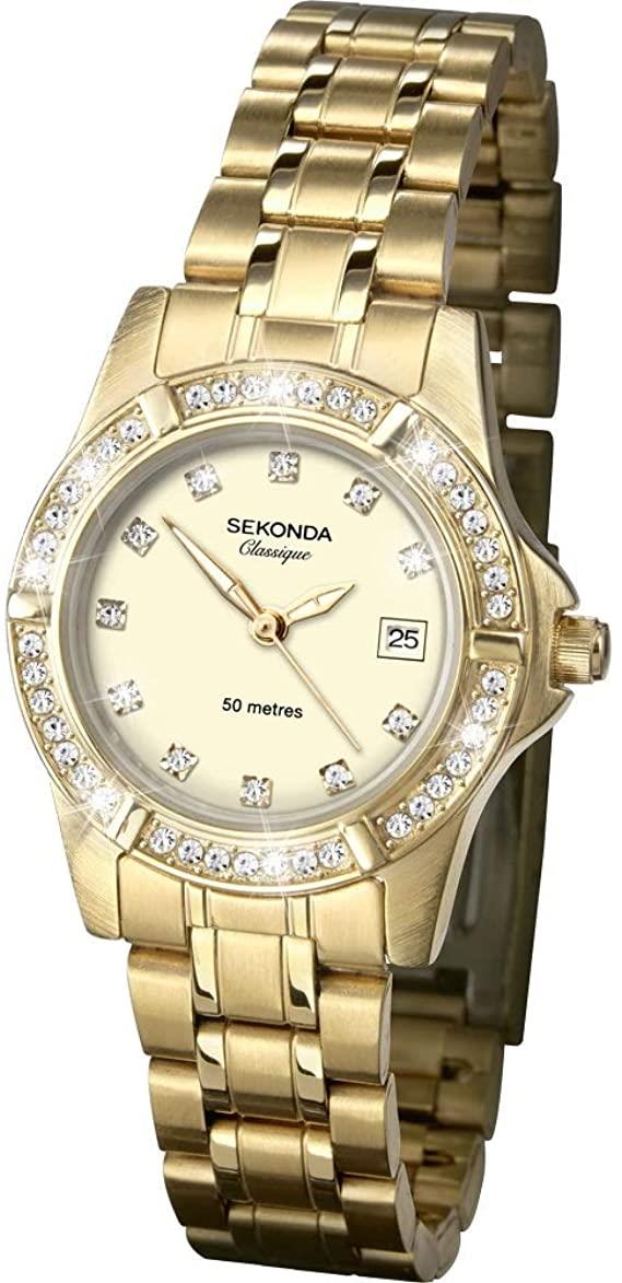 Sekonda Classic Cream Dial Gold Bracelet Ladies Watch