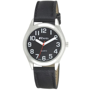 Ravel Gents Classic Strap Watch Black