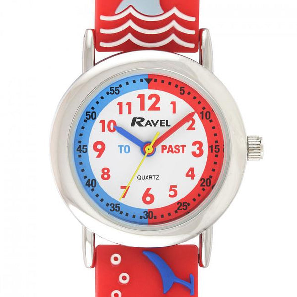 Kids Cartoon Time Teacher Watch Multicolour Shark