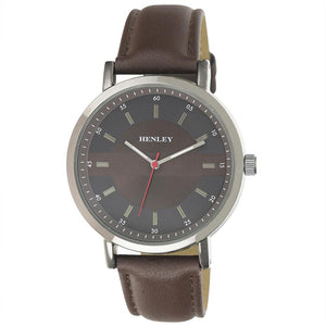 Henley Men's Classic Analogue Leather Strap Watch