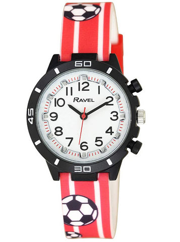 Ravel Children's Silicone Football Watch - Red