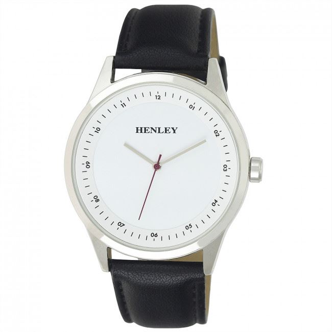 Henley Men's Classic Analogue Leather Strap Watch