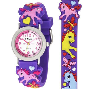 Ravel 3D Pony Time Teacher Children's Analogue Multi colour Strap Watch