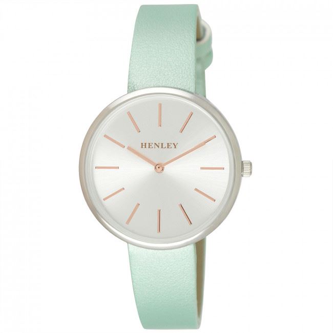 Henley Women's Fashion Casual Modern Rose Faux Leather Strap Watch