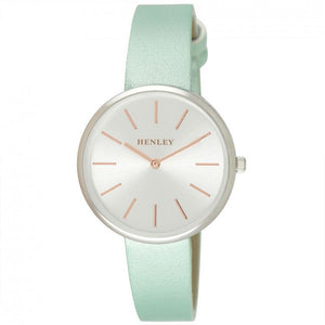 Henley Women's Fashion Casual Modern Rose Faux Leather Strap Watch