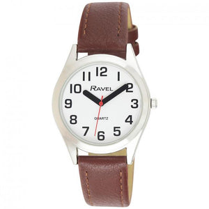 Ravel Gents Classic Strap Watch Brown / Silver