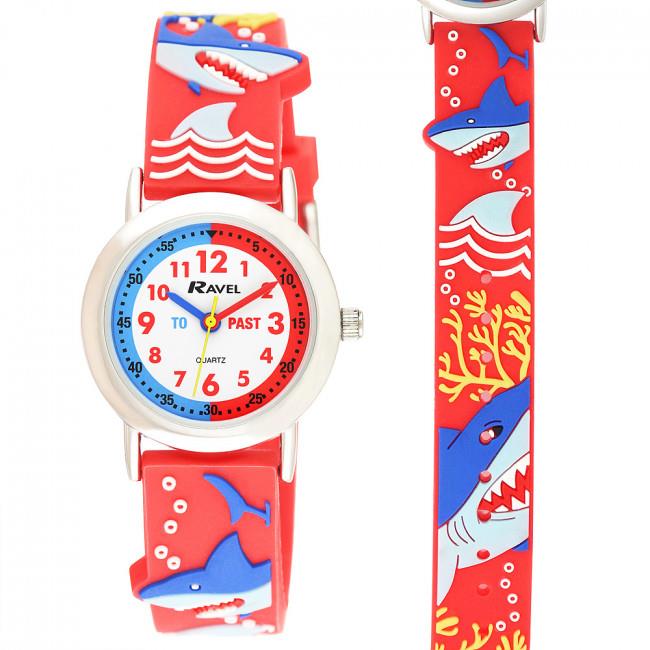 Kids Cartoon Time Teacher Watch Multicolour Shark