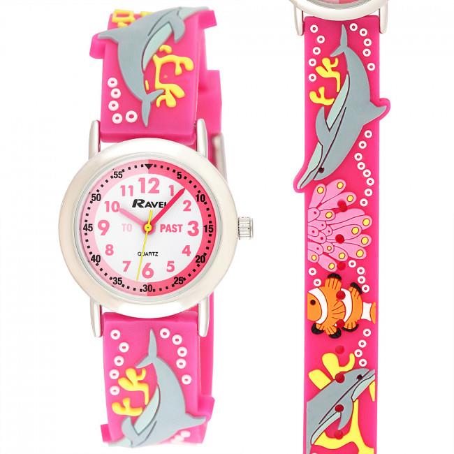 Kids Cartoon Time Teacher Watch Multi Colour Dolphin