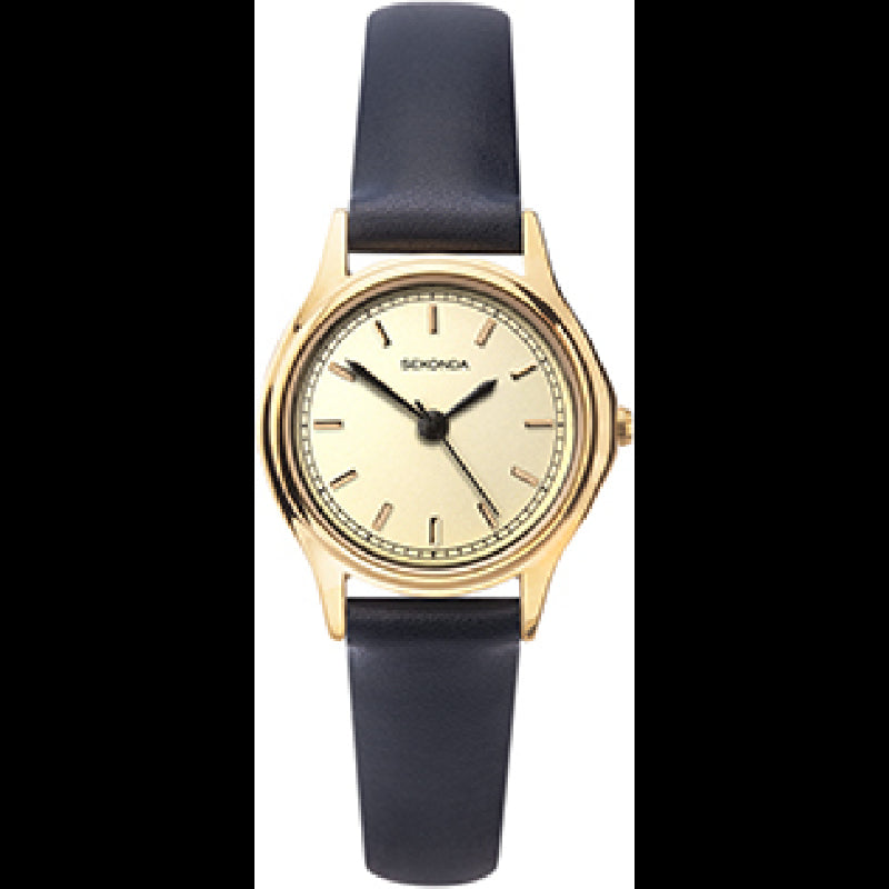 Sekonda Ladies Round Dial Blue Leather Strap Watch
