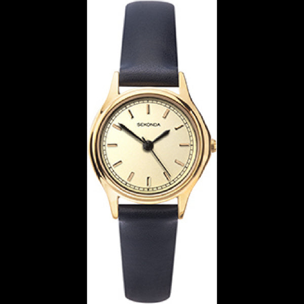 Sekonda Ladies Round Dial Blue Leather Strap Watch