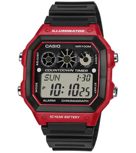 Casio Men's Digital illuminator Rubber Strap Watch