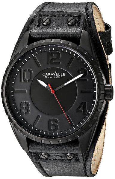 Caravelle by Bulova Men's New York Analog Display Quartz Black Watch