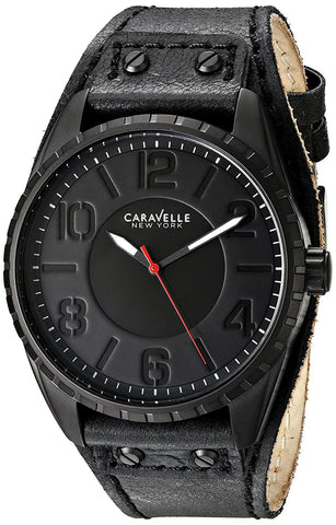 Caravelle by Bulova Men's New York Analog Display Quartz Black Watch
