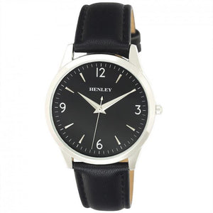 Henley Men's Contemporary City Watch Leather Strap Watch
